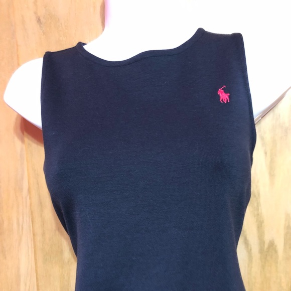Ralph Lauren Polo Navy Blue Drop Waist Dress sz 16 - Picture 2 of 3